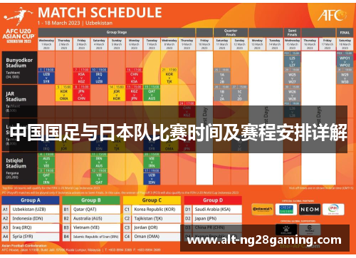 中国国足与日本队比赛时间及赛程安排详解